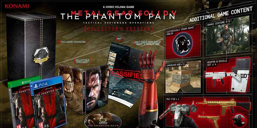 الكشف عن النسخ الخاصّة للعبة Metal Gear Solid V: The Phantom Pain