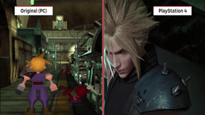 مقارنة فيديو للنسخة الأصلية و الحديثة للعبة Final Fantasy VII