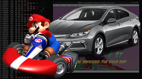 رجل عدل سيارته ليلعب بها Mario Kart