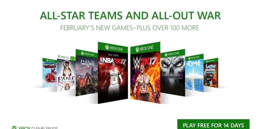 قائمة ألعاب Xbox Game Pass لشهر فبراير 2018