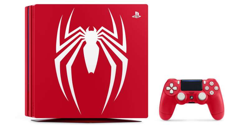 حزمة Spider-Man PS4 Pro قادمة بسبتمبر باللون الأحمر مع شعار الرجل العنكبوت