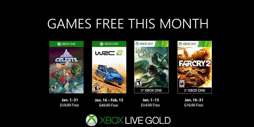 تعرفوا على قائمة ألعاب Xbox Live Gold المجانية لشهر يناير 2019