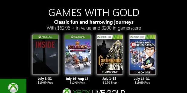 الكشف عن ألعاب Xbox Games With Gold المجانية لشهر يوليو 2019