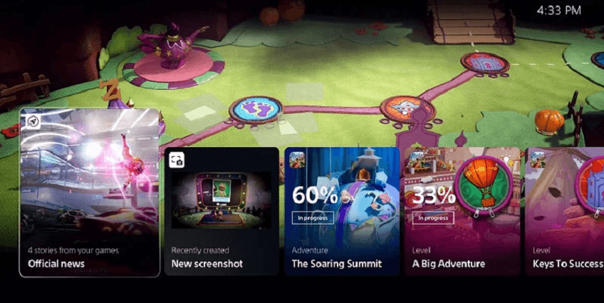 تصميم واجهة PS5 يركز على استفادة المستخدم من وقته للانخراط في الألعاب