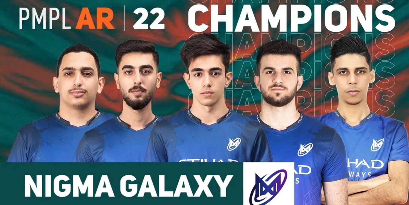 فريق NIGMA GALAXY يفوز ببطولة PMPL Arabia 2022 بلعبة PUBG Mobile