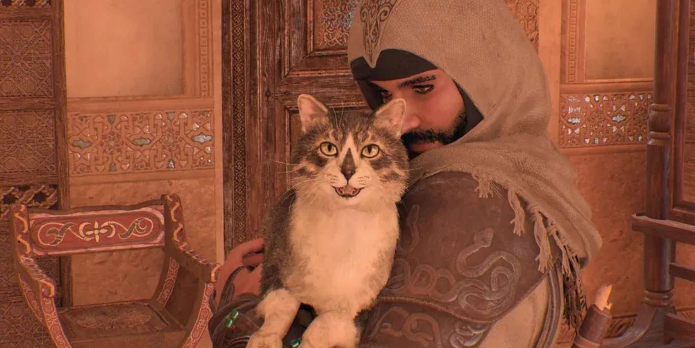 لعبة Assassin’s Creed Mirage تتضمن قطة تحمل شعار المستترين على أنفها
