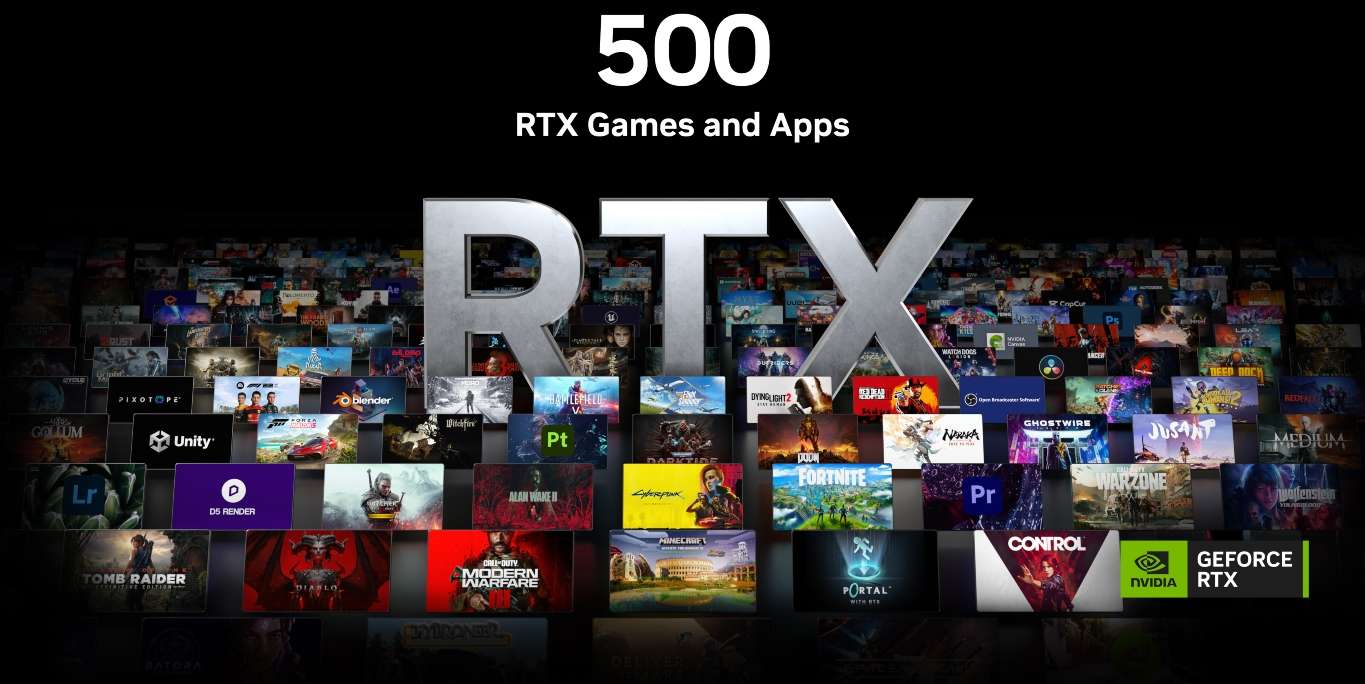 إنفيديا تحتفل بإطلاق 500 لعبة وتطبيق RTX مدعومة بتقنيات DLSS وتتبع الأشعة
